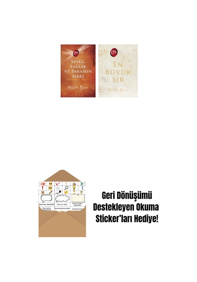 The Secret - Sevgi Sağlık Ve Paranın Sırrı Ciltli + The Secret - En Büyük Sır Ciltli + Okuma Sticker'ları