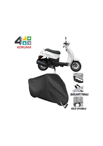 Stmax Viva 80 Motosiklet Brandası ( Kilit Uyumlu - Siyah