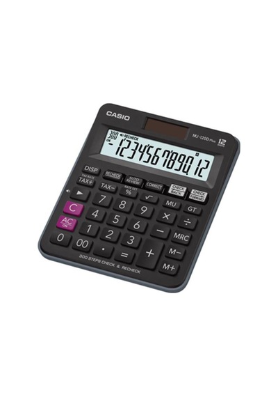 Casio Mj-120d Plus Mavi İşlem Kontrollü Mavi 12 Hane Masa Üstü Hesap Makinesi Çok Renkli