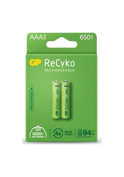 Gp Recyko Şarjlı Pil Aaa İnce 650mah 2 Adet