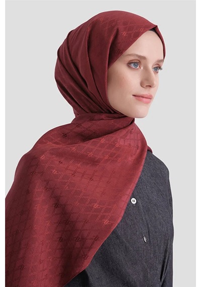 Armine Elegance Pamuk - İpek Şal Ap3001 Bordo