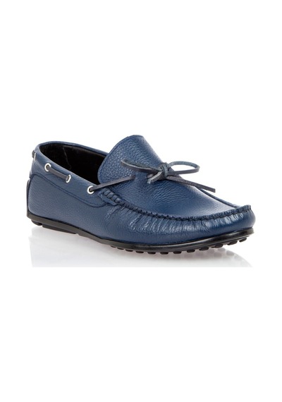 Erkek Lacivert Deri Loafer