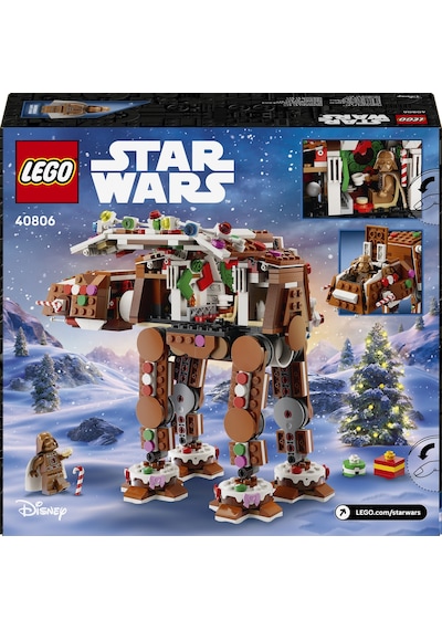 LEGO® Star Wars™ Zencefilli Kurabiye AT-AT™ Walker 40806 –10+ Yaş Çocuklar için Minifigür İçeren Yılbaşı Oyuncak Yapım Seti (697P)