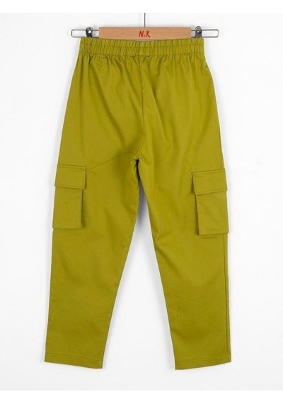 Nk Kids Kız Çocuk Yüksek Bel Pantolon-13996-yeşil Yeşil