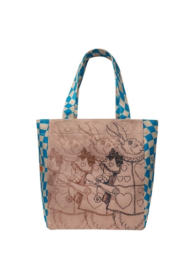 Dogo Kadın Vegan Kahverengi Large Tote Bag - Alice İn Nowhere Tasarım Multicolor