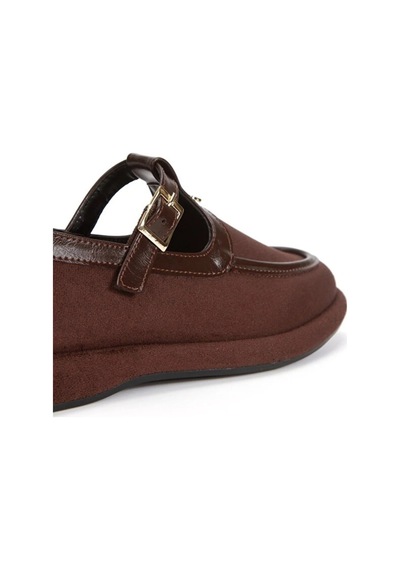 Punto Ac547861 Düz Tabanlı Tokalı Loafer Günlük Ayakkabı Kahverengi