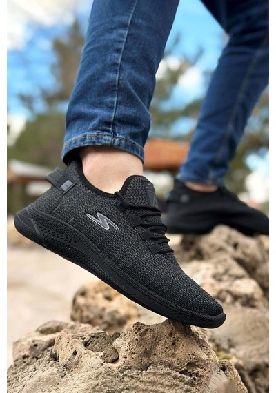 Ayakcenter 085 Psm Siyah Anorak Yazlık Erkek Sneaker Ayakkabı 001