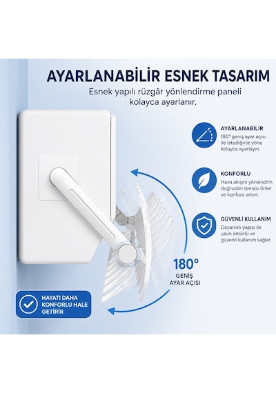 Klima Yönlendirici Aparat 53-100,5 cm Ayarlanabilir Klima Hava Yönlendirici Rüzgar Kesici Deflektör Klima Siperliği