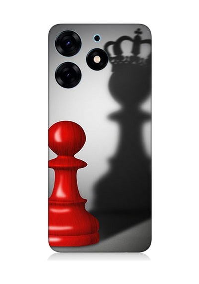 Tecno Spark 10 Pro Uyumlu Piyonun Taçlı Hayali Desenli Silikon Kılıf Çok Renkli