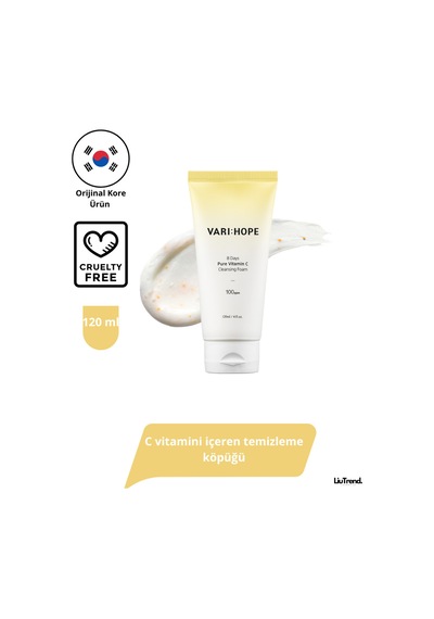Varı Hope Varı:hope 8 Days Pure Vitamin C Cleansing Foam 120 Ml C Vitamini İçeren Temizleme Köpüğü