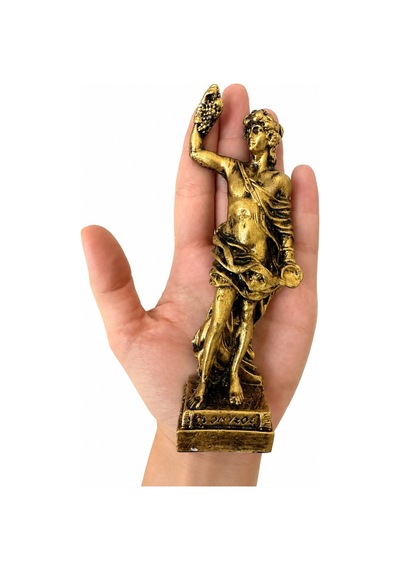 Dionysos Heykeli Dekoratif Biblo Antik Yunan Mitolojisi Gold Masaüstü Ev Ofis Dekoru