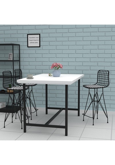 Knsz orta boy tel bar sandalyesi 1 li mağrur syhkono 65 cm oturma yüksekliği mutfak bahçe cafe ofis