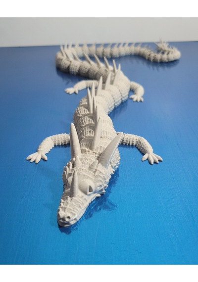55 Cm Büyük Boy 3d Baskı Beyaz Ejderha Figürü Eklemli Dragon Biblo Dekoratif Koleksiyon Ürünü