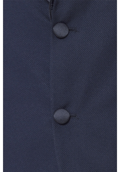 Süvari Lacivert Slim Fit Armürlü Sivri Yaka 6 Drop Smokin & Damatlık