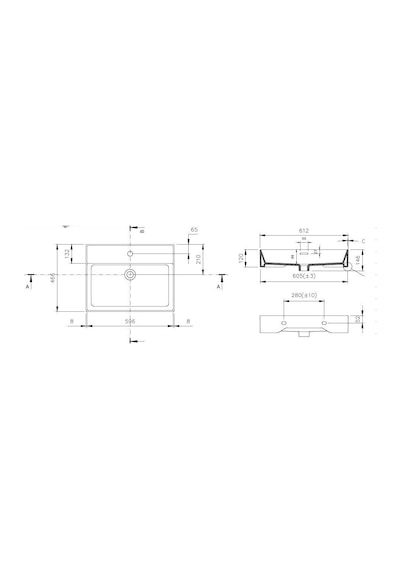 Bocchi Milano 60 CM Lavabo 1376-004-0126 Mat Siyah