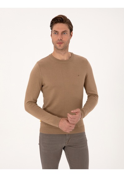 Pierre Cardin Erkek Camel Kazak /triko 50314192-vr015 CAMEL