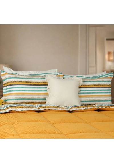 Sherpa Comforter Çift Kişilik Uyku Seti - Turuncu