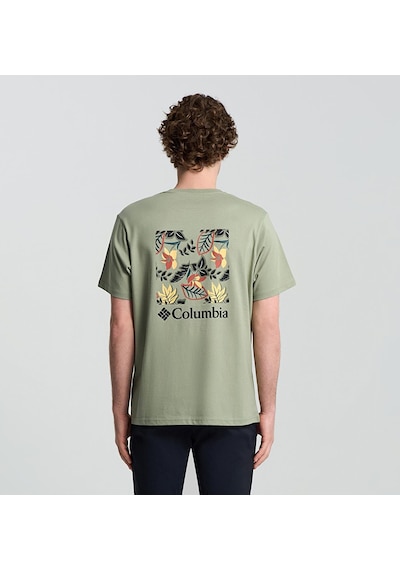 Columbia Cs0415 Csc M Comfort Pasteled Framed Ss Tee Erkek T-shirt-29974 Kahverengi