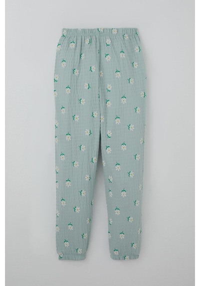 Breeze Kız Çocuk Pijama Takımı Papatya Desenli 9-12 Yaş, Su Yeşili Su Yeşili