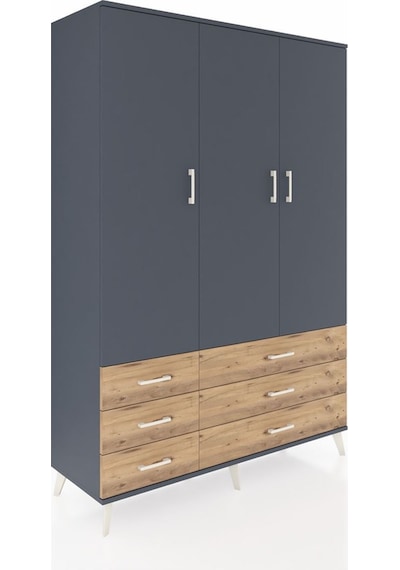 Hyperion Dolap 5 Raflı 6 Çekmeceli Tek Askılı 132x44x195 Antrasit-antrasit/çam Antrasıt/atlas Çam Hyperion Dolap 5 Raflı 6 Çekmeceli Tek Askılı 132x44x195 Antrasit-antrasit/çam Antrasıt/atlas Çam