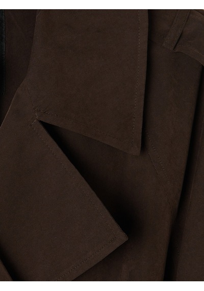 Lcw Modest Kahverengi Kuşaklı Kadın Gabardin Trençkot