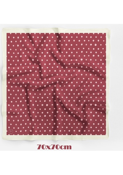 Perle Desen 70 70cm Bandana/fular Bordo