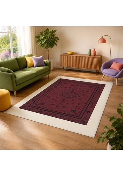 Kartela Halı Suma Halı Jüt Taban Dokuma Halı Bordo - 180 X 270 Cm