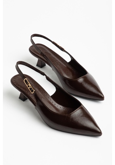 Suins Shoes Suins Monica Model Kadın Mini Topuklu Lastikli Stiletto Ayakkabı Kahverengi Suins Shoes Suins Monica Model Kadın Mini Topuklu Lastikli Stiletto Ayakkabı Kahverengi