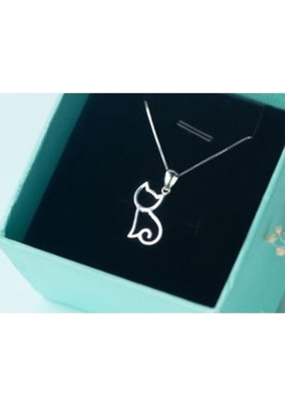 Gümüş Kedi Kolye 488010972