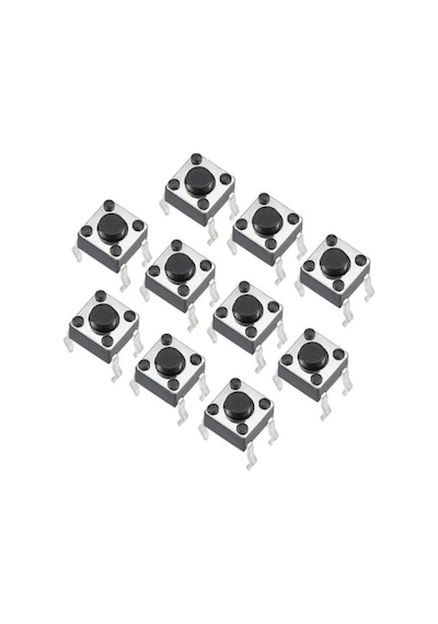 Rakunrobotik 10 Adet - 4 Pin Push Buton (6X6X5Mm)
