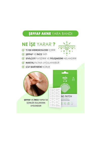 Mia Klinika Şeffaf Akne ve Sivilce Bandı 36 Adet