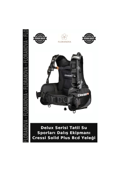 Delux Serisi Tatil Su Sporları Dalış Ekipmanı Cressi Solid Plus Bcd Yeleği Çok Renkli