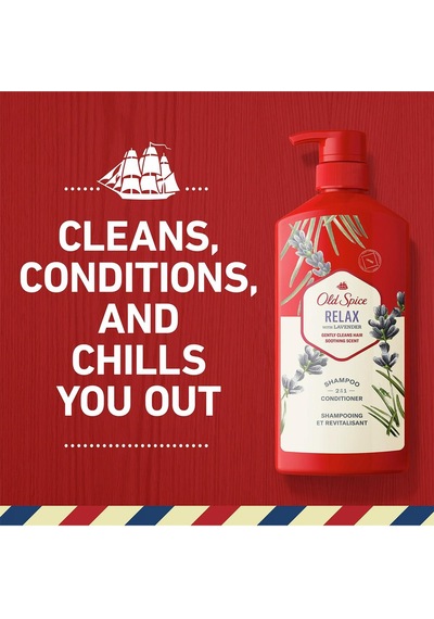 Old Spice Relax With Lavender 2in1 Şampuan ve Saç Kremi 650ML