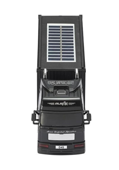 Tır Model Kablosuz Hoparlör Tf Kart Usb Bluetooth Fm Radyo Aux Destekli Bluetooth Speaker Güneş Enerjili Siyah