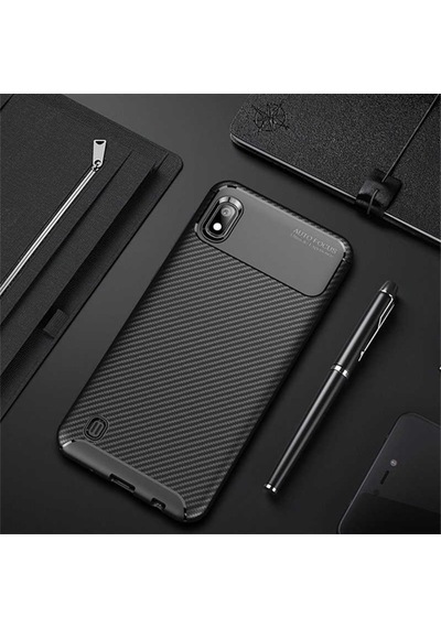 Samsung Galaxy Uyumlu A10 Kılıf Zore Negro Silikon Kapak-Siyah