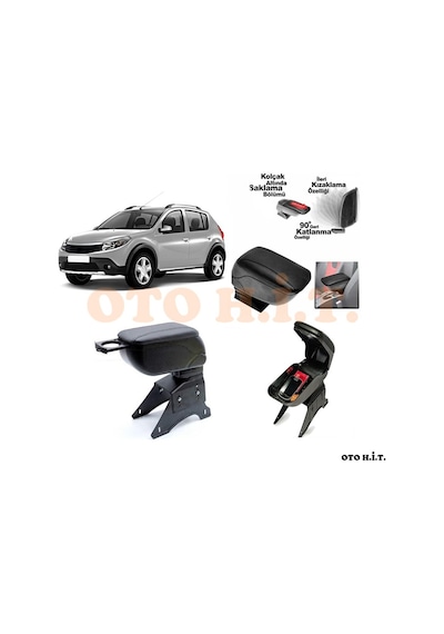 Dacia Sandero 09-12 Uyumlu Kol Dayama Ve Kolçak Sürgülü