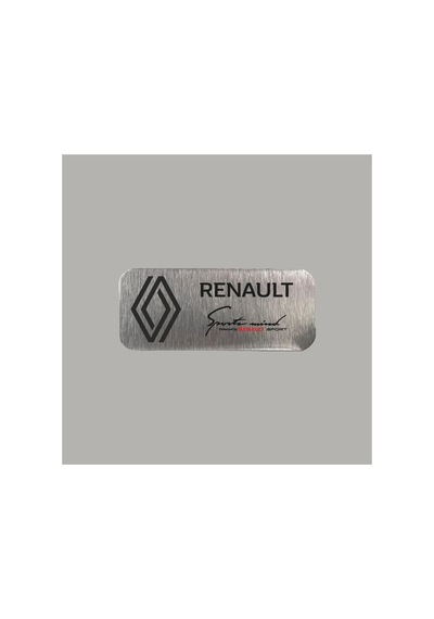 Renault Sport Yeni Logolu Metal Etiket 3x7 Cm Arkası Yapışkanlı