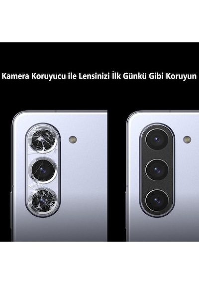 Samsung Uyumlu Galaxy A16 Kamera Koruyucu 3d Temperli Cam Şeffaf