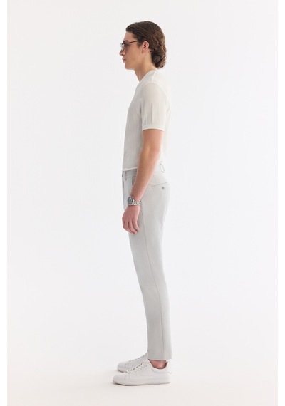 Avva Erkek Gri Beli Lastikli Viskon Karışımlı Elastan Slim Fit Chino Pantolon A61y3212 Avva Erkek Gri Beli Lastikli Viskon Karışımlı Elastan Slim Fit Chino Pantolon A61y3212