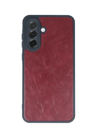 Samsung Galaxy Uyumlu A56 Uyumlu Kılıf Aras Deri Kapak - Bordo