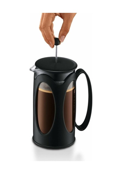 Kenya Kahve Makinesi Fransız Pres Sistemi, Kalıcı Paslanmaz Çelik Filtre, 1,0 Litre Siyah Diğer