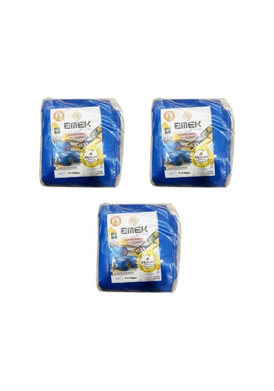 Emek Çadır Kumaşı Branda Tente Uv Güneşlik Gölgelik Koruma Yağmur Su Geçirmez - 3x4 Metre - 3 Paket