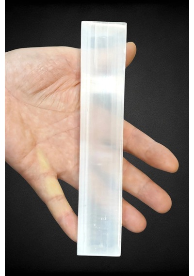 Doğal Beyaz Selenit Dikdörtgen Plaka 19 Cm 49-1
