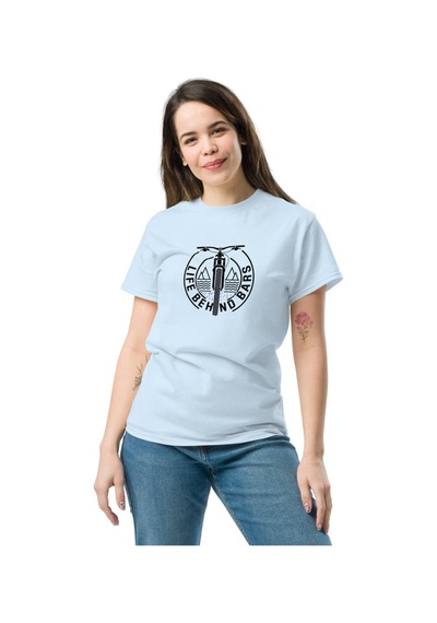 Wildstyle Life Behind Bars Bisiklet Gidon Esprili Bisikletçi Baskılı Unisex Bisiklet Yaka Pamuklu Tişört Bebek Mavisi