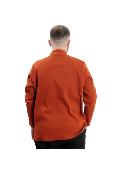Mode Xl Büyük Beden Uzun Kol Yarım Balıkçı Kazak 22558 Tarçın Taba