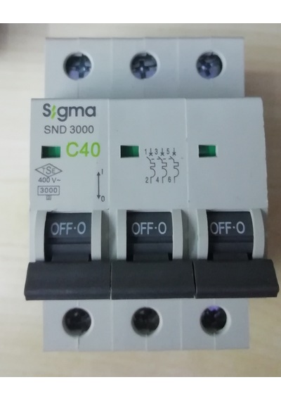 Sigma 3X40A 3 Kutuplu Grup Otomat