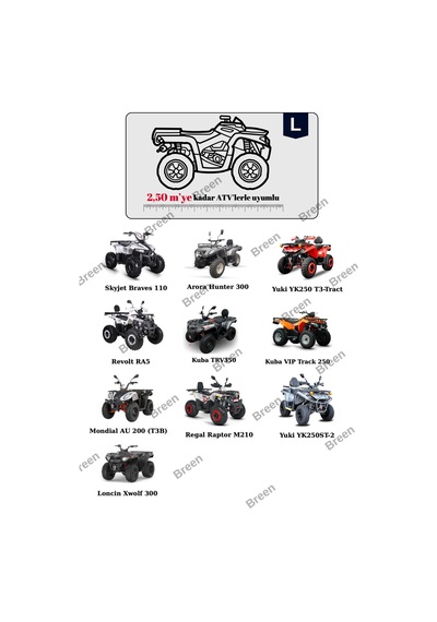 Gri Atv Brandası, L Beden, Koruma Örtüsü, Dayanıklı, Su Geçirmez, Güneşten Korur