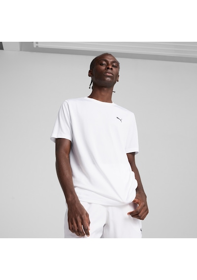 Puma Ess Small Logo Poly Erkek Beyaz T-shirt Düz 682542 Beyaz