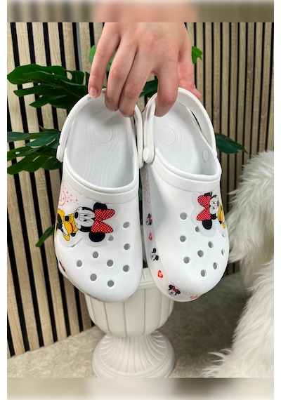 Günlük Anne Kız Terlik Sabo Hemşire Doktor Aşçı Sandalet Desenli Taban Crocs Crf-8246 Minniemouse Günlük Anne Kız Terlik Sabo Hemşire Doktor Aşçı Sandalet Desenli Taban Crocs Crf-8246 Minniemouse