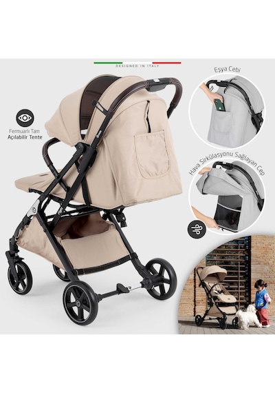 Elele Flight 2 Kabin Tipi Travel Sistem Bebek Arabası Bej